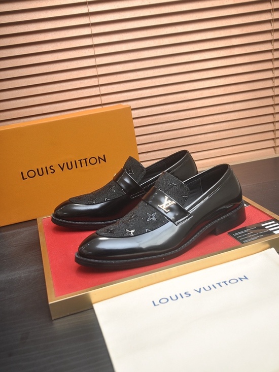 Louis Vuitton Men’s Black Monogram Leather Slip-On Loafers main image 7